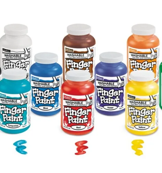 Washable Fingerpaint - Pint , Set Of 10