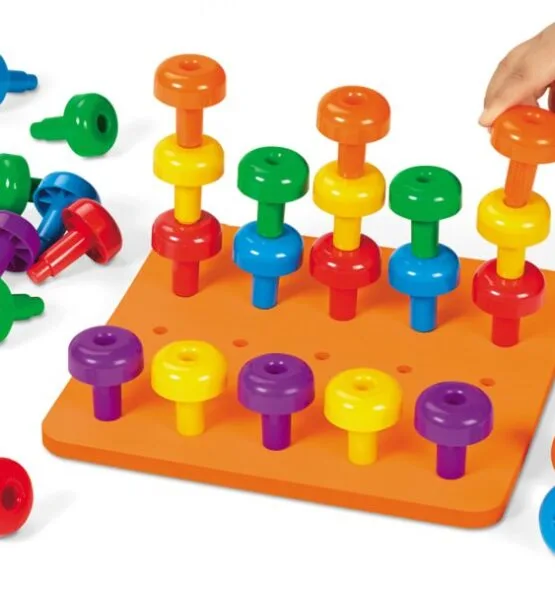 Easy-Grip Jumbo Pegs & Pegboard Set